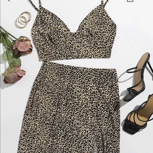 Two piece mini skirt set